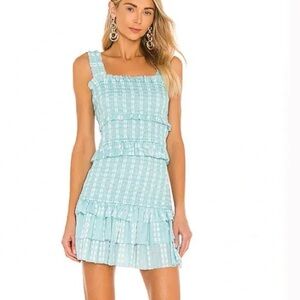 SAYLOR Celina Matching Smocked Crop Top Set (Small)